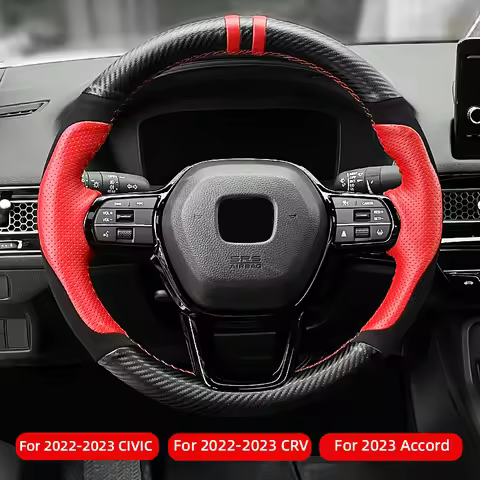For HONDA Civic 11th Gen Steering Wheel Cover 2023 Crv Car Accessories Interiors Honda Accord 2023 S