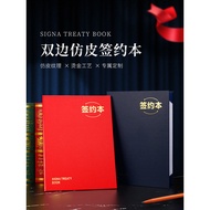 Yazi Bronzing Letter Sign Contract Book File Folder Sign Contract Folder Cooperation Book Folder Con