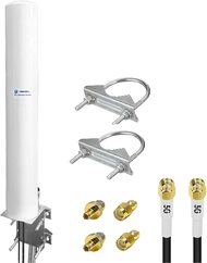 5G 4G LTE アンテナ 屋外 2X2 MIMO 700-6000MHz、最大4.5 dBi セルラー外部アンテナ SMA オス TS9およびRP-SMA付き、Three Vodafone O2 