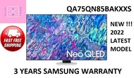 SAMSUNG QA75QN85BAKXXS 55INCH 4K NEO QLED SMART TV , 2022 LATEST MODEL , COMES WITH 3 YEARS WARRANTY , MINI LED WITH SUPERB PICTURE QUALITY , TOP LARGE SCREEN SELLING MODEL , READY STOCK AVAILABLE *75QN85B*