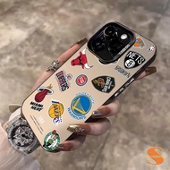 ICONS Basketball NBA Metal Plated IMD Case Compatible for OPPO A16 A38 A54 A60 A58 A18 A17 A15 A57 A