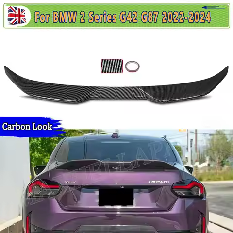 REAR BOOT SPOILER WING M SPORT FOR BMW 2 SERIES G42 G87 218i 220i 230i M240i for m2 2022-2024 CARBON