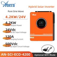 Anern 4.2KW/3KW/3.2KVA off-grid Hybrid Inverter MPPT Solar Inverter 24V Inverter 220VAC/230VAC Pure 
