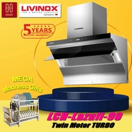 LIVINOX LCH-LAZULI-90SS | Livinox Cooker Hood | Slanting Hood | Dapur Masak | Dapur Hood | Lch-Lazul