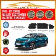 Kia Niro (DE) 2016-2021 (6 / 7pcs) Car Magnetic Sunshade