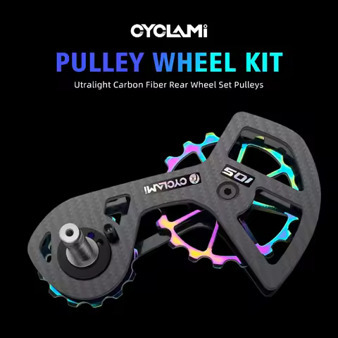 CYCLAMI UT Bicycle Ceramic Bearing Carbon Fiber Jockey Pulley Wheel Set Rear Derailleurs Guide Wheel