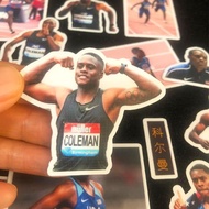 科爾曼貼紙防水田徑運動員周邊飯卡貼手機殼裝飾貼照片貼畫手賬