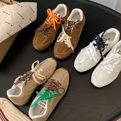 HOT Miu Series Sports Individual Shoes Laces 4pcs 100cm Combination Shoelaces Vintage DE Training Ro