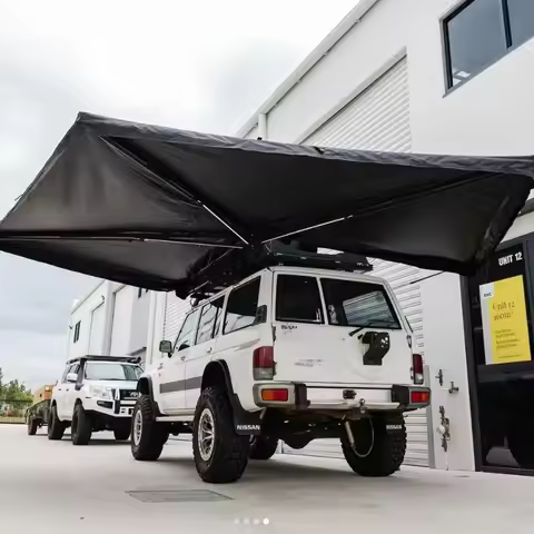 270 Degree Car Awning Tent,With LED Light,Waterproof Tent,Large Standing Awning Side Wall,4x4 Offroa