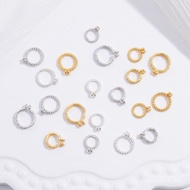 S925 Silver Twist Open Hanging Bracelet Safe Buckle Great Wall Pattern Pendant Ring Bracelet Necklac