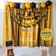 Dekorasi Backdrop Wisuda Kelulusan Background Bekdrop DIY Paket Graduation