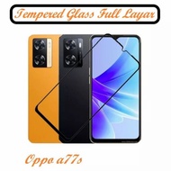 LAYAR Oppo a77s A77 S A16 A16k Full Cover Tempered Glass Anti-scratch Full Screen Glass Screen Prote