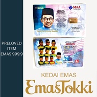 Emas Tokki 1.00g 999.9 Gold bar - MAA ( Preloved )