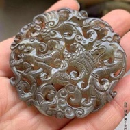 Han Dynasty Antique Jade Jade Bi Antique Antique Jade Old Jade Neck Pendant Pendant Old Xiu Jade Han