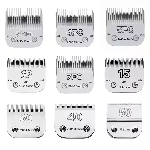 3F 4F 5F 7F 9# 10# 30# 40# 50# Professional Pet Dog Clipper Blade Fit Most Andis,Oster A5,wahl km Cl