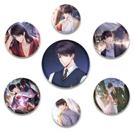 32/44/58MM Anime EVOL×LOVE Creative Round Lapel Pins Cartoon Character KIRA ZEN SIMON HAKU Brooch Ba