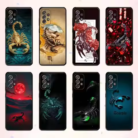 C-Cool S-Scorpion Phone Case For Samsung S 25,24,23,22,30,21,10,9,Ultra,Plus,Lite,FE,4,5 G Soft Blac