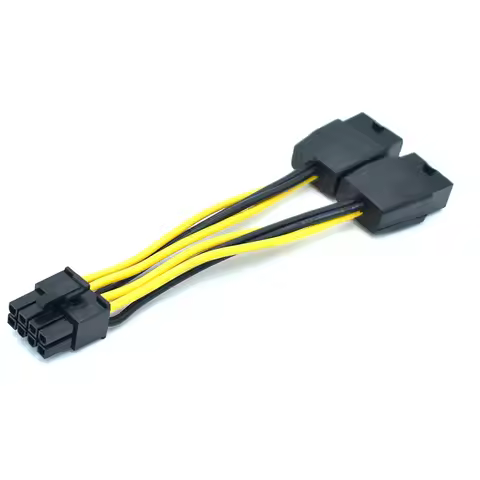 16AWG Dual 8 to 8 Graphics Card Power Cable for NVIDIA TESLA K80 M40 M60 P40 V100 A6000