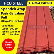 Spandek Atap Pasir Galvalum 0.70 mm x 100 cm Plat Galvalum Full Per 1 Lembar