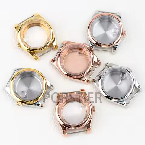 36mm/39mm Round Edge NH35 Case Sapphire Glass Solid 316L Stainless Steel for DATEJUST NH35 NH36 Auto