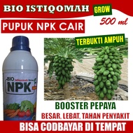 (PALING LARIS) PUPUK NPK CAIR Melebatkan Pepaya California dll Besar Maksimal - Obat Perangsang Pertumbuhan Pepaya Berbuah Lebat Pupuk Pepaya Paling Laris Terbaik isi 500 ML - ISTIQOMAH Pupuk NPK Cair Organik Untuk Melebatkan Pepaya Hasil Panen Maksimal