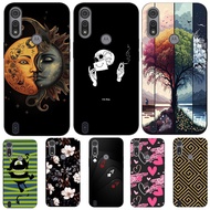 For Motorola Moto E6S E6i Case Phone Cover Protective Soft Silicone Black Tpu Case Sun Moon