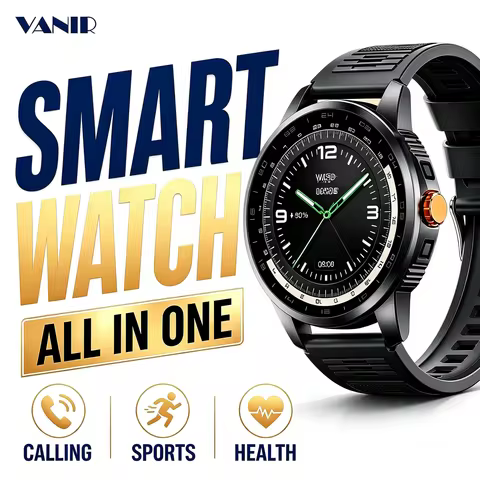 VANIR Smartwatch 1.52" HD, Bluetooth Call, Multi-Sport, Heart Rate & Sleep, Long Battery, Custom Fac