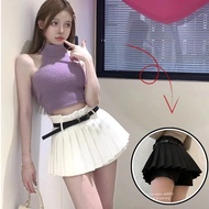 Skirt Pleated With Lining At The Waist Beautiful A-Shape 3047