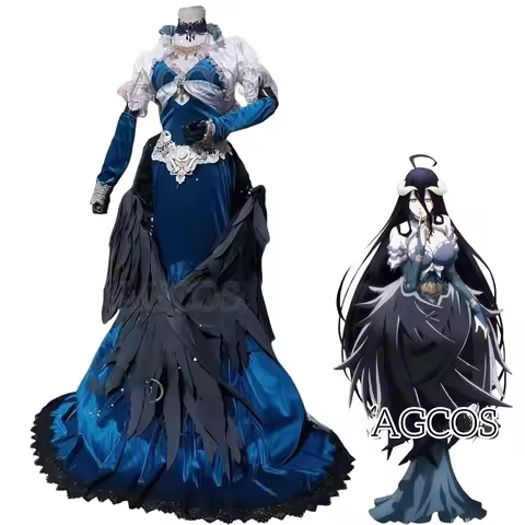 AGCOS Custom Size Albedo Cosplay Overlord Albedo Season 4 Cosplay Costume Woman Halloween Uniforms C