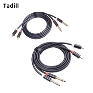 [dksqer] 1.5M/3M RCA to 6.35mm Audio Cable Male to Male Solid Audio Adapter Cable for Elertronic Qrg