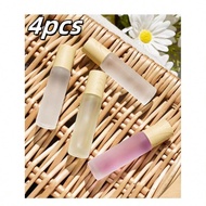 1pc/2pcs/4pcs Roll-On Glass Bottle 10ml (8.5cm/3.35inch*2cm/0.79inch), Precise Spiral Design, Roller