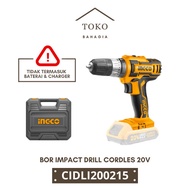 Bor Impact Cordless Bor Baterai ECO 20V INGCO CIDLI200215 Unit Only