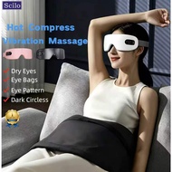 Scilo Eye Massager with Heat and vibration, Eye Mask for Migraines FSA Eligible/HSA Eligible Heated 