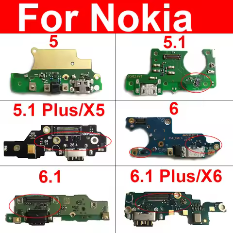 USB Charging Dock Port Board For Nokia 5 5.1 5.1Plus X5 6 2017 6.1 6.1 Plus X6 Usb Charger Jack Boar