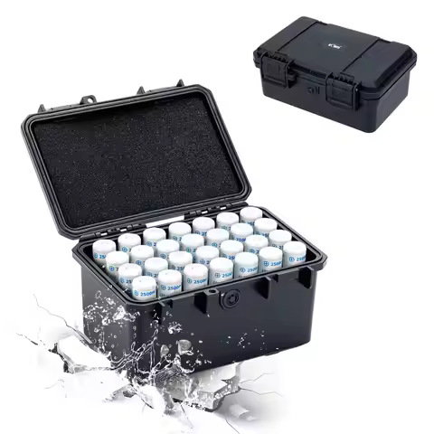 18650 21700 Battery Organizer Storage Case for 18650/ AA /AAA/Coin Batteries IP67 Waterproof Shockpr
