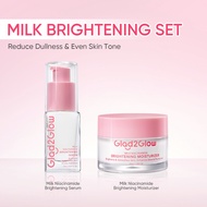 Glad2Glow Milk Niacinamide Brightening Set  Moisturizer/Cleanser/Serum/Toner/Sunscreen Glowing Skinc