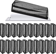 Zonon 20 Pcs Floor Register Cover 4 x 10 Inch Floor Vents Hoods Vent Screen Mesh Floor Vent Filters Screen Vent Mesh Net Trap for Home Air Ventilation Wall Ceiling Household Duct, Black