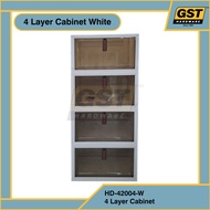 4 Layer (White) Cabinet – Model HD-42004-W (Multi-Purpose Storage) Size 40(W) x 26(D) x 84(H) cm