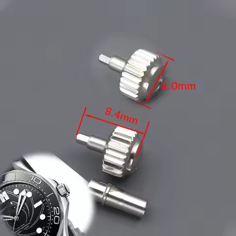 Watch Crown With Tube 6.0mm For OMG SEAMASTER 300 Watch Series Replacement Accessories Customized pa