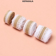KOTAKALA 2M Burlap Ribbon  Party Supplies DIY Crafts Natural Hessian