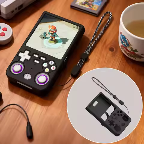 For R36 Ultra Silicone Protective Case Handheld Open-source Game Console Dustproof Anti Fall Protect