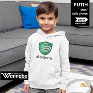 KIDS COTTON EVERYDAY MAGIC HERRYP0TTER SLYTHERIN 2 HOODIE SWEATER AGES 4 - 15 YEARS PREMIUM COTTON F