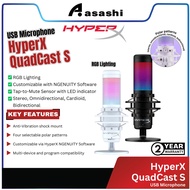 HyperX QuadCast S - USB Microphone (Black/White-Grey) - RGB Lighting (HMIQ1S- XX-RG/G)