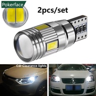 POKERFACE 2Pcs T10 Car W5W LED Bulb Signal Light 5630 6SMD Auto Claerance Wedge Side License Plate R