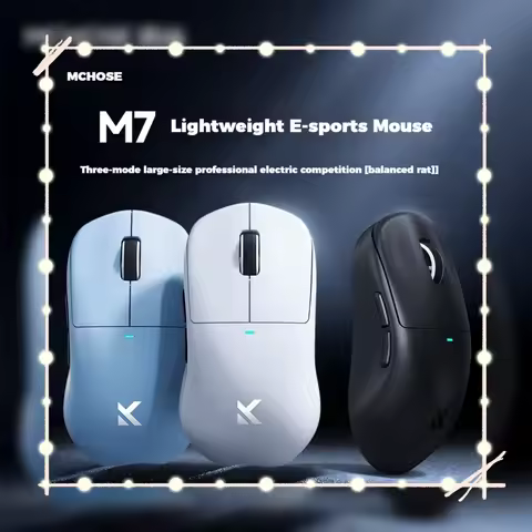 Mchose M7 Pro Ultra Wireless Gaming Mouse 3-Mode Paw3395 Sensor Realtek Chip Non Porous Lightweight 