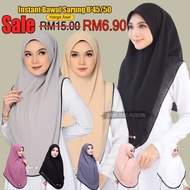 Tudung Bawal Instant Bidang 47 Heavy Chiffon Tudung Sarung Labuh | Instant Bawal Viral