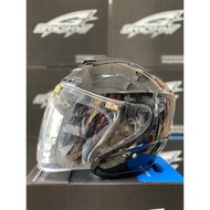 Gracshaw G838 Gaizer Plain Shoei JF4 Black