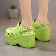 10CM Ladies Thick-Soled Heightened 10cm Platform Beach Sandal Casual Anti Slip Sandals洞洞鞋女士厚底增高10厘米杨