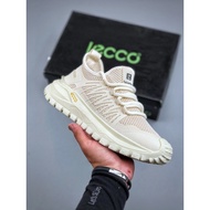 ECCO Men's Casual Shoes Top Layer Cowhide Stitching Breathable Mesh High Elastic Outsole Business Sh