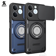 For Realme C61 / C63 4G / Narzo N61 Case Armor Hard Back with Slide Camera Cover Ring Kickstand Shoc